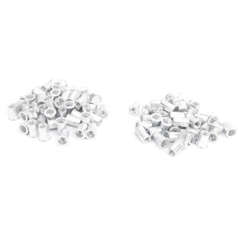 100 Pièces Écrous à River en Aluminium à Tête Plate Accessoires de Quincaillerie WJ‑30045M10 (1/5)
