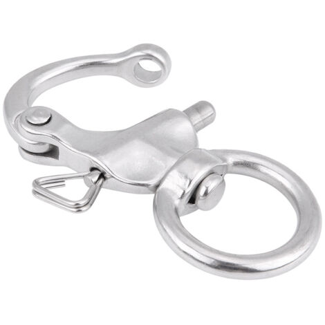 2 Pièces Manille à Cliquet Acier Inoxydable 316, Anneau de Jonction Rond 76mm pour Équipement Nautique (1/5)
