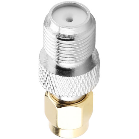 2 pièces Connecteur RF SMA Mâle à F Femelle Adaptateur Coupleur Droit (1/5)