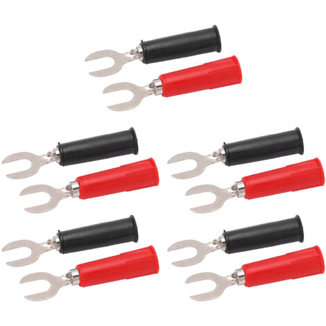 10 Pièces Connecteur U 6mm Haute Pression, Adaptateur Type U vers Banane avec Prise Jack 4mm (1/5)
