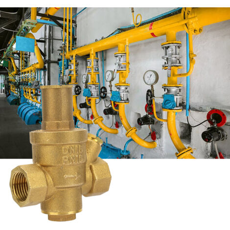 1 pièce Réducteur de Pression d'Eau Réglable en Laiton, Filetage DN15 1/2" pour Régulation Précise (1/5)