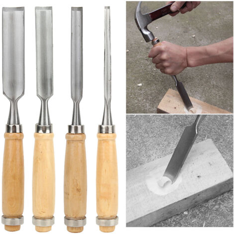 4 pièces ciseaux à bois pour sculpture manuelle, outils de menuiserie professionnels (1/5)