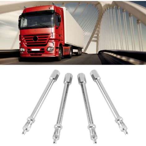 4 Pièces Tiges d'Extension de Valve 100mm Chromées pour Pneu Voiture Camion (1/5)
