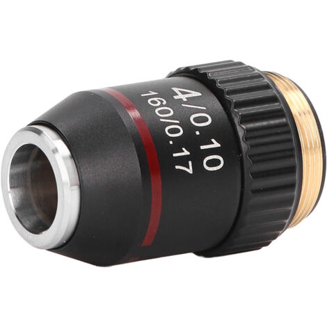 Objectif de microscope achromatique 4X, lentille à fort grossissement, interface filetée RMS 20.2mm, standard professionnel (1/5)