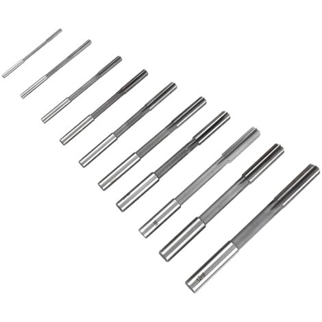10 pièces Alésoirs Machine à Queue Droite HSS H8, Tailles 3-12mm (1/5)