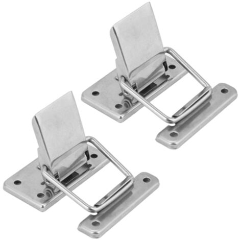 2 pièces Loquet à Ressort en Acier Inoxydable pour Armoire et Boîtier (1/5)
