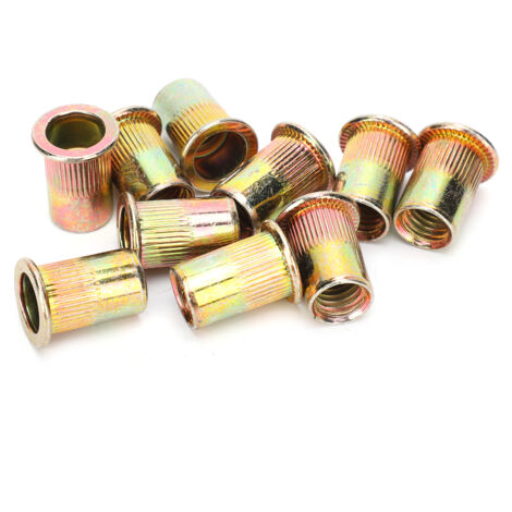 100 Pièces Insert à Rivet M10 Acier Carbone Zingué Rivnut Nutsert Quincaillerie Fixation (1/5)
