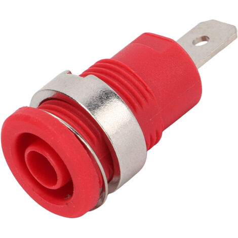 50 Pièces Douilles Banane 4mm Haute Conductivité Longue Durée de Vie Accessoires de Test Électrique Rouge (1/5)
