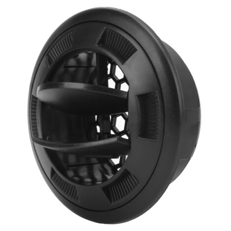 Sortie d'air ronde noire 100/75 mm avec grille pour camping-car, bus et véhicule électrique (1/5)
