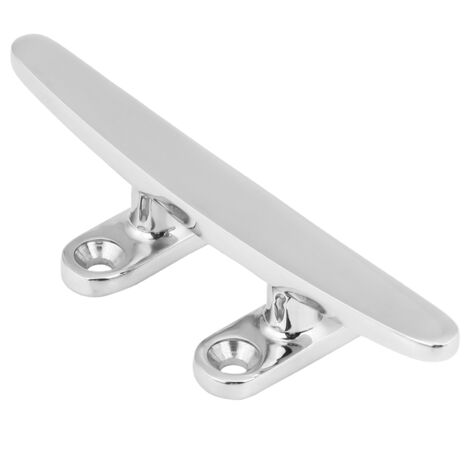 Crampon de pont marin en acier inoxydable, base plate basse profilée, 125 mm pour fixation discrète (1/5)