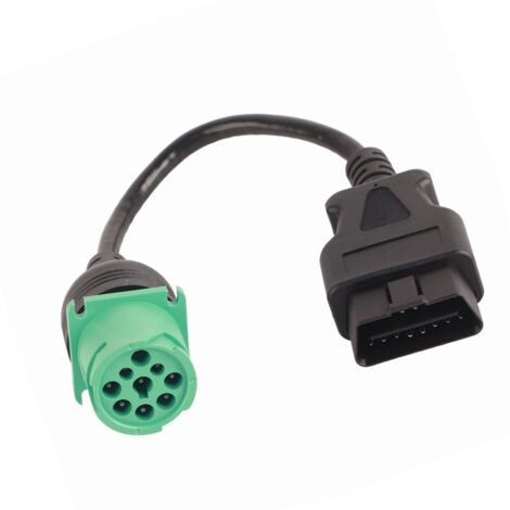 Câble Adaptateur OBD2 9 Broches Mâle vers 16 Broches pour Scanner Diagnostic Moteur Diesel Cummins Camion (1/5)