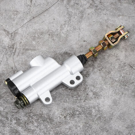 Pompe de Maître Cylindre Hydraulique Frein Arrière Argent pour Moto VTT Dirt Bike (1/5)