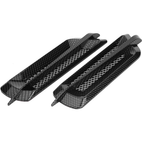 2 pièces Grille d'Entrée d'Air pour Voiture, Couverture de Vent en Fibre de Carbone Universelle, Sticker Décoratif pour Aérodynamisme (1/5)