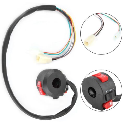 Interrupteur de démarrage et d'arrêt pour guidon gauche de moto 50cc 110cc ATV Quad