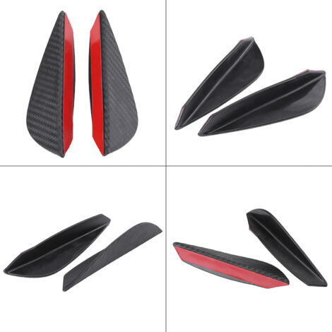 4 Pièces Aileron Avant Universel ABS Fibre de Carbone pour Pare-chocs - Kit Spoiler (1/5)