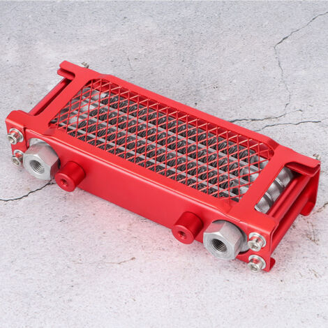 Radiateur d'huile rouge pour moto 100-250CC, système de refroidissement 85x200x45mm pour véhicule tout-terrain (1/5)