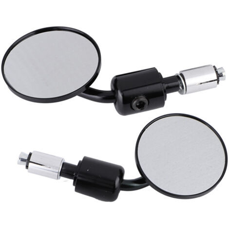 1 Paire de rétroviseurs de guidon rond 7/8" pour moto, noir - Rétroviseurs latéraux moto (1/5)