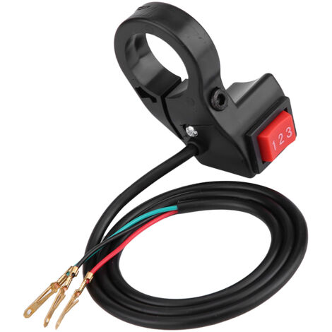 Interrupteur de Vitesse 3 Positions 22mm pour Moto Vélo Électrique Scooter