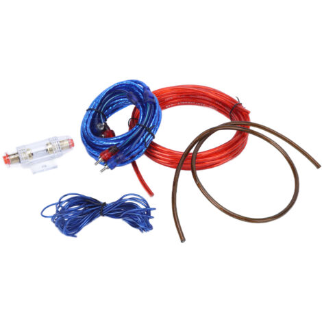 Kit d'installation de câbles pour amplificateur, fil de puissance et mise à la terre pour haut-parleur de voiture et subwoofer (1/5)