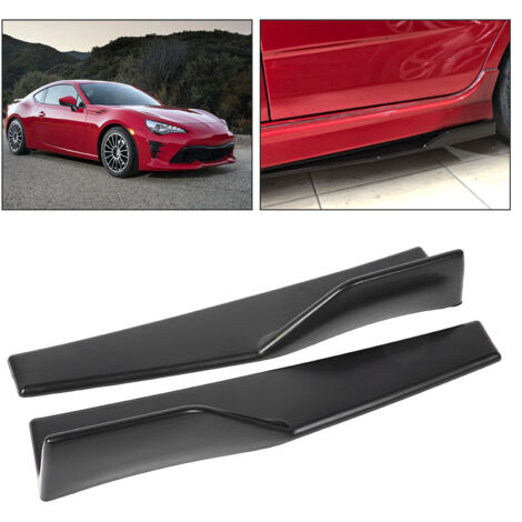 2 pièces Aileron Latéral Universel pour Voiture, Diffuseur Bas de Caisse en Fibre de Carbone (1/5)