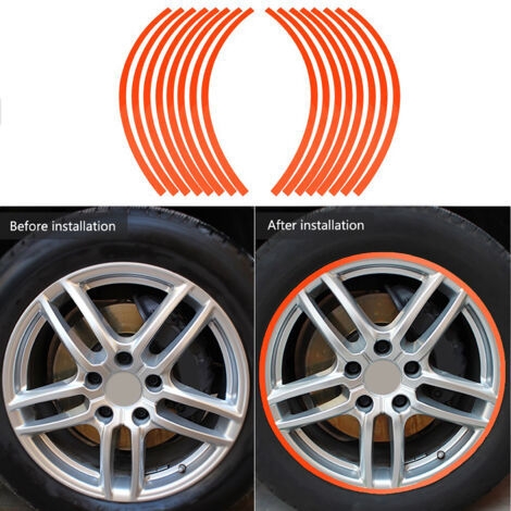 Ruban adhésif réfléchissant universel pour jantes de voiture et moto, 6 couleurs dont rouge écarlate (1/5)