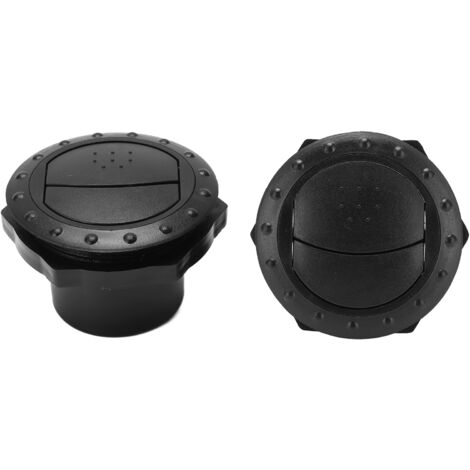 2 pièces Sortie de Climatisation Rond Noir ABS Universel pour Ventilation de Voiture, Camping-car, Bateau, Autobus (1/5)