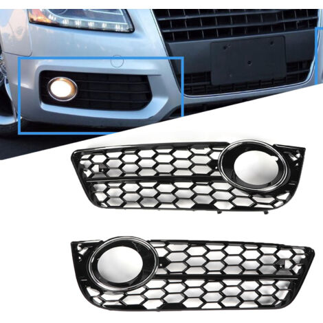 2 Pièces Grilles de Phare Anti-Brouillard Avant pour Audi A5 2008-2011, Pare-chocs Inférieur (1/5)