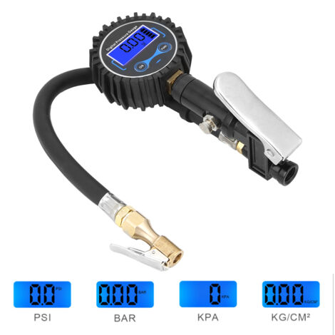 Compresseur de pneus numérique avec manomètre, écran LCD et lumière - gonflage automatique (1/5)