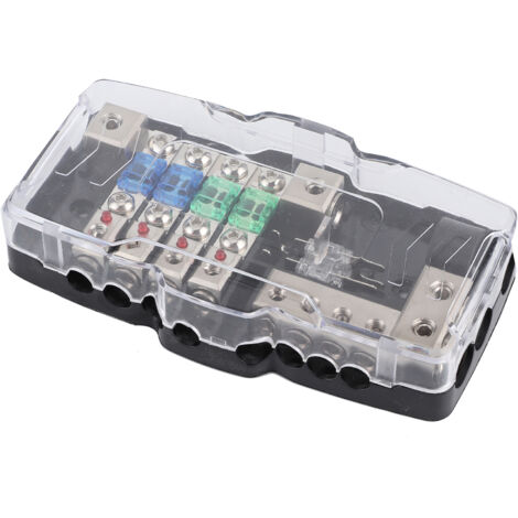 Boîtier de Fusibles Audio Voiture 4 Voies avec LED pour SUV, ATV, UTV - Support de Distribution Multifonction (1/5)