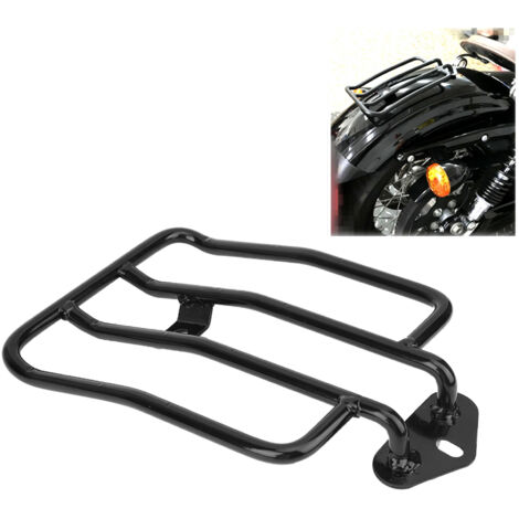 Support pour porte-bagages arrière moto, pièces modifiées pour Harley XL883/1200 X48 (Noir) (1/5)