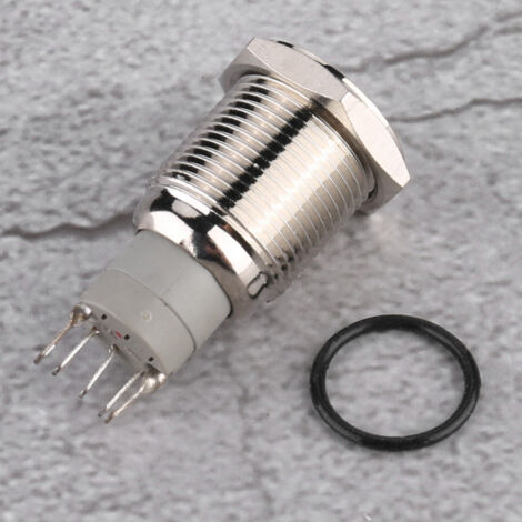 Nouveau Bouton Poussoir Lumineux LED Rouge 16mm Universel pour Feux de Détresse Voiture (1/5)