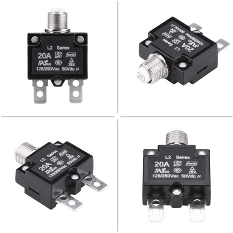 Disjoncteur thermique réarmable 20A 125/250V pour générateur - Protection contre les surcharges et courts-circuits (1/5)