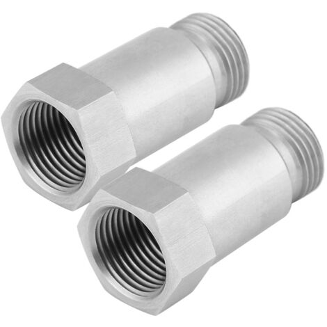 Lot de 2 Prolongateurs de Capteur d'Oxygène en Acier Inoxydable M18-1.5 x 45mm (1/5)