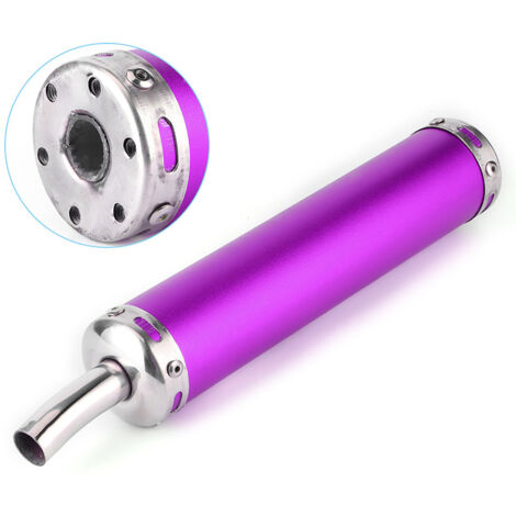 Silencieux en acier inoxydable 20mm pour moto 2 temps - Pièce tuning violette (1/5)