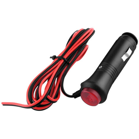 Prise allume-cigare voiture mâle 1,5m avec interrupteur Marche/Arrêt et fusible, 12V/24V, adaptateur d'alimentation (1/5)