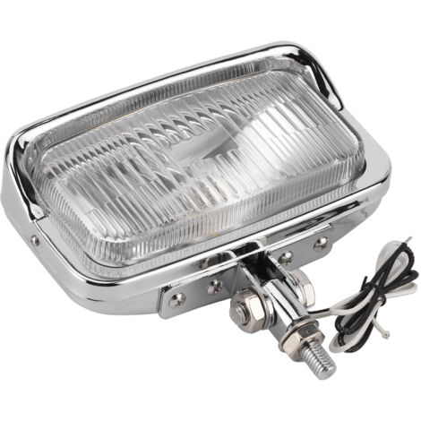 2pcs Phare Moto Rétro Carré Lumineux Double Projecteur Filetage M10 pour Motos et Quads (1/5)
