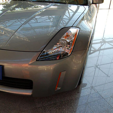 Paire de Sourcils en Fibre de Carbone pour Phares Nissan 350Z 2003-2009 (1/5)