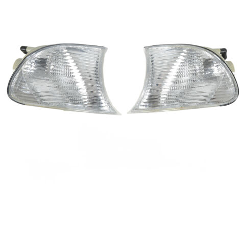 Feux de clignotant avant gauche et droit pour BMW Série 3 E46 Coupé 1998-2001, blanc, lentille claire, pièce de remplacement 63126904307 63126904308 (1/5)