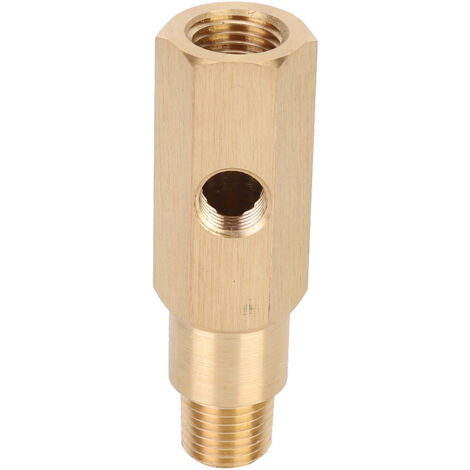 Adaptateur de Jauge de Pression d'Huile en Laiton 1/4 NPT, Pièce en T pour Capteur - Compatible Ford Falcon BA BF FG 4.0 et V8 (1/5)