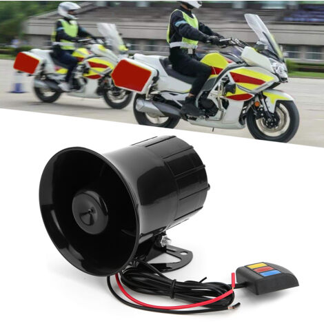 Klaxon Électrique 12V 30W Puissant pour Voiture Moto - Sirène 3 Tons Avertisseur Urgence