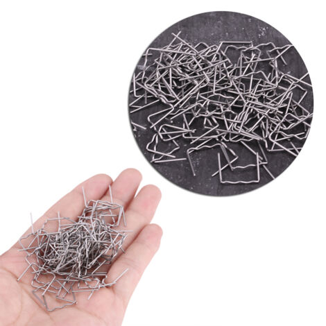 100 pièces Agrafes de Soudure Pré-découpées 0.8mm pour Réparation Pare-chocs Auto - Kit Outil (1/5)