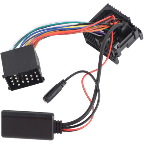 Adaptateur Bluetooth 10 broches avec câble AUX et micro pour BMW Série 3 E46 320 325 323 328 330 M3 (1/5)