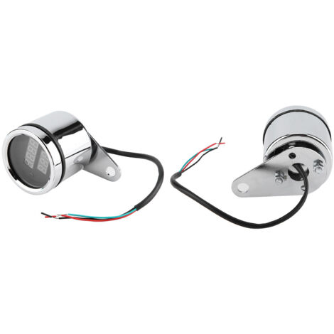 Compteur LED 2 en 1 pour Moto : Voltmètre Digital et Tachymètre avec Odomètre et Indicateur de Vitesse en Métal