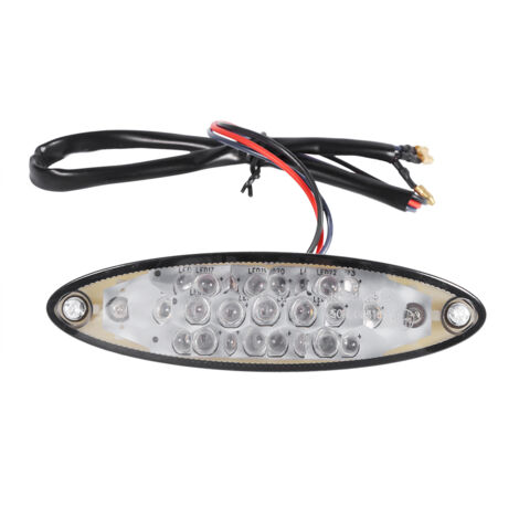28 LED Feux Arrière Moto ATV Plaque d'Immatriculation Lumière Stop Fumée (1/5)