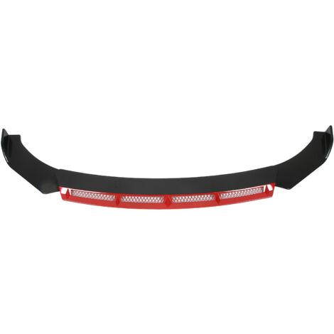 Kit de Spoiler Universel pour Pare-chocs Avant - 3 Pièces Rouge pour Modification Auto