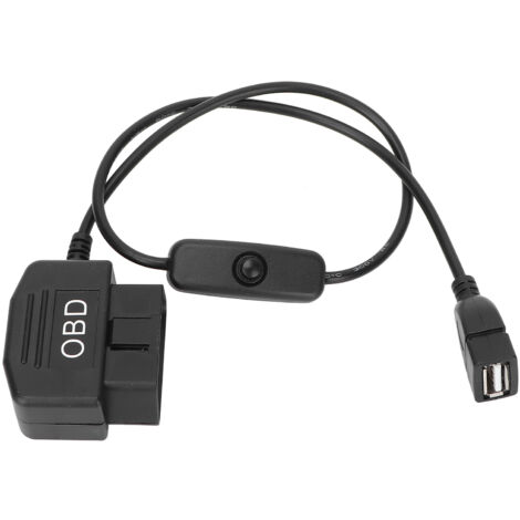 Câble d'adaptateur OBD2 mâle USB 16 broches pour charge et diagnostic, connecteur universel 48 cm (1/5)