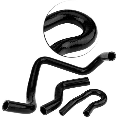 Kit de 9 pièces en silicone noir pour durites de radiateur Civic D15 D16 SOHC EG/EK 1992-2000