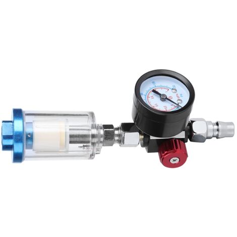 Pistolet à Peinture Pneumatique avec Régulateur de Pression et Filtre Séparateur Eau/Huile (1/5)