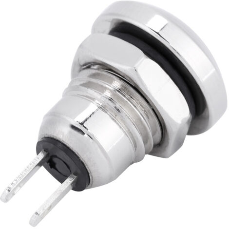 Interrupteur Bouton-Poussoir Momentané 24V 8mm Mini Étanche pour Voiture en Laiton Nickelé