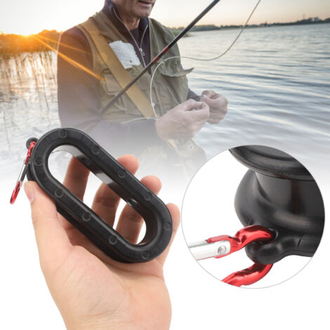 Poignée de traction pour câble de pêche en alliage d'aluminium avec bouton noir et rouge (1/5)